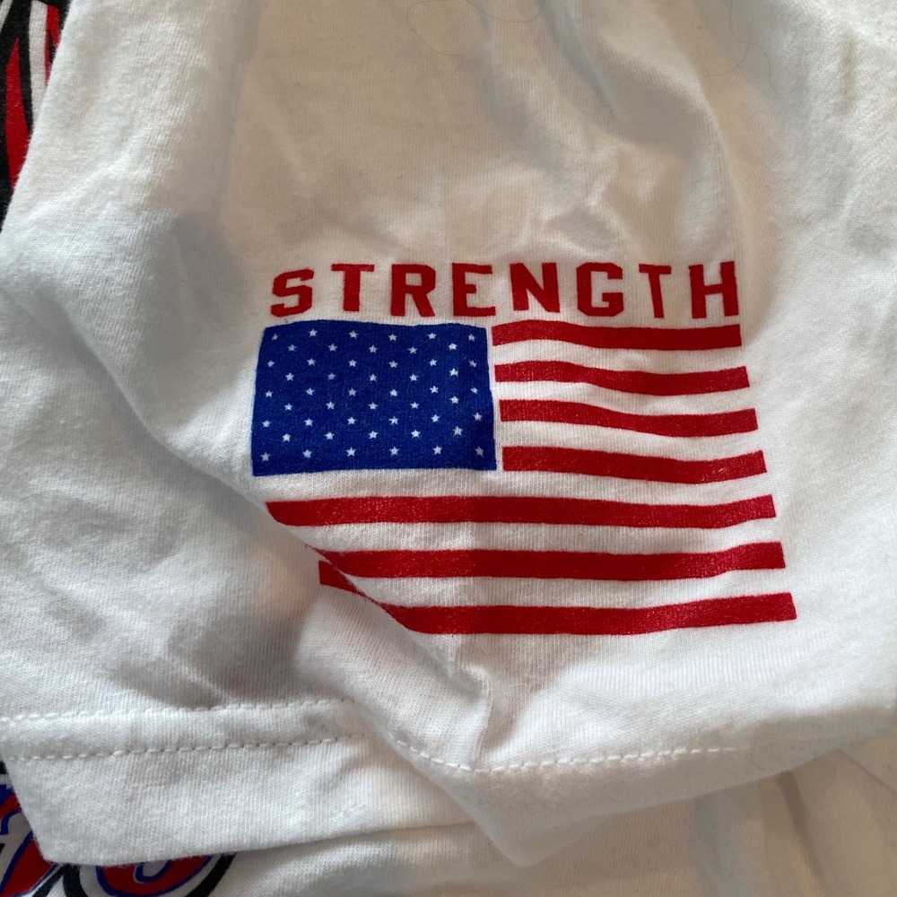 Mens Patriotic Graphic T-Shirt White Party Like Its 1776 Strength Large‎ - Picture 6 of 8